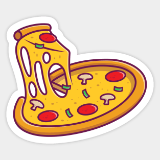 Pizza Melted Sticker